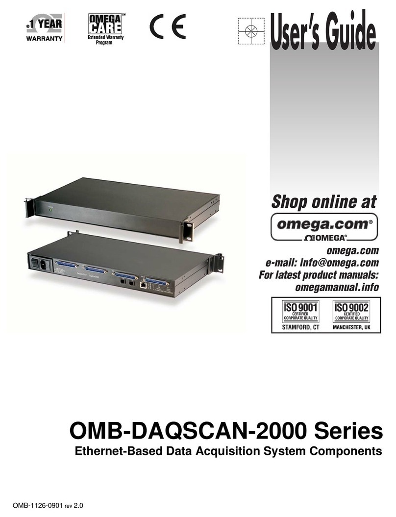 Omega OMB-DAQSCAN-2000 Series User manual