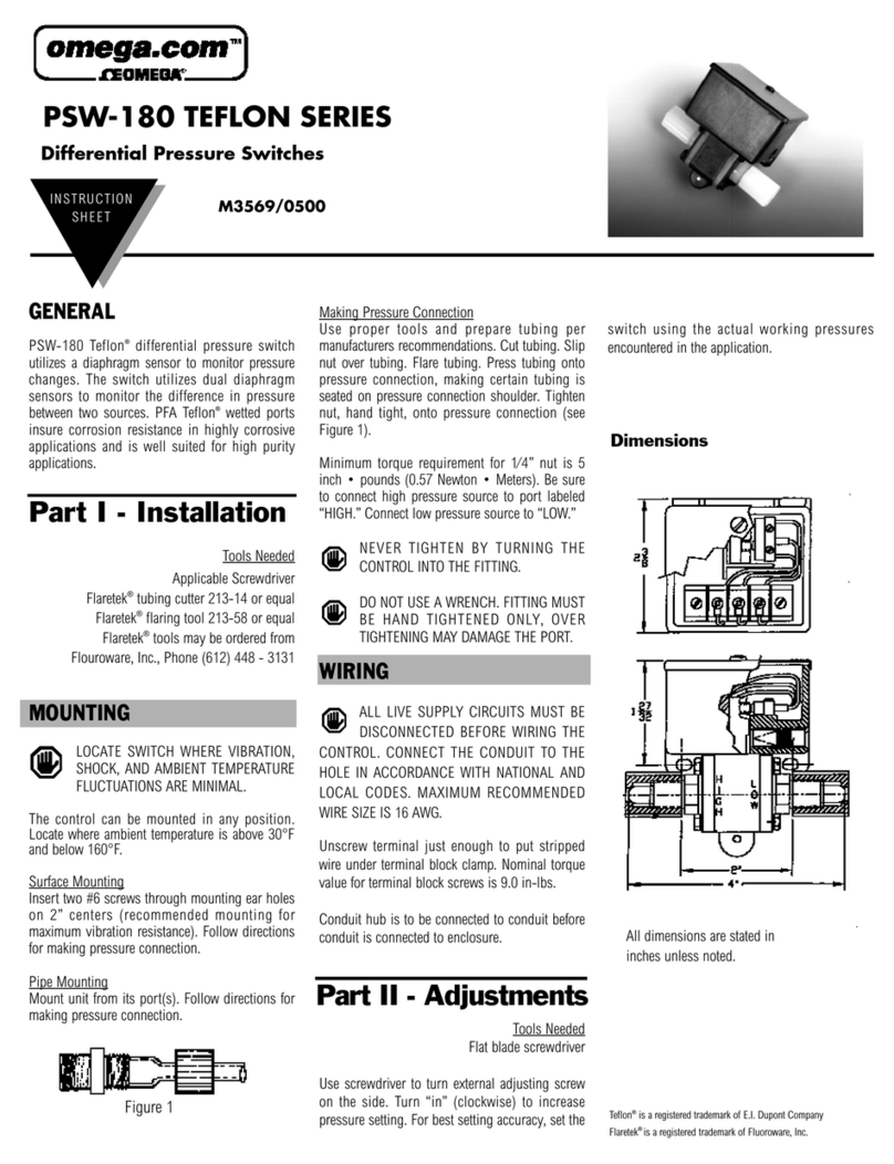 Omega TEFLON PSW-180 manual