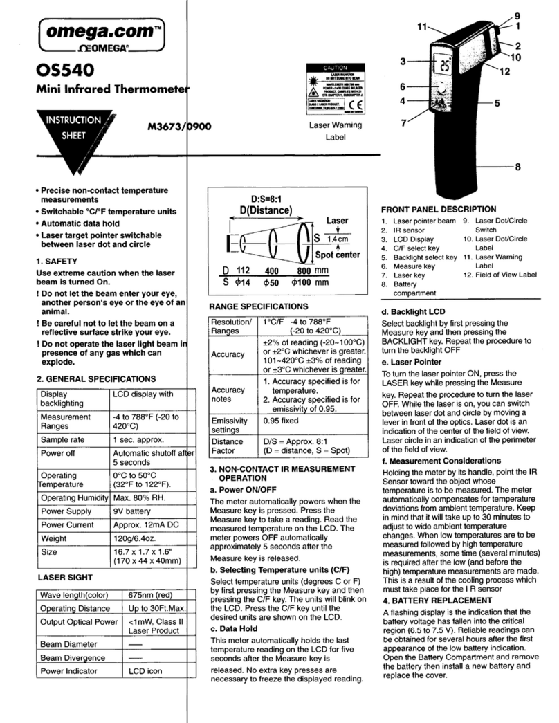 Omega OS540 User manual