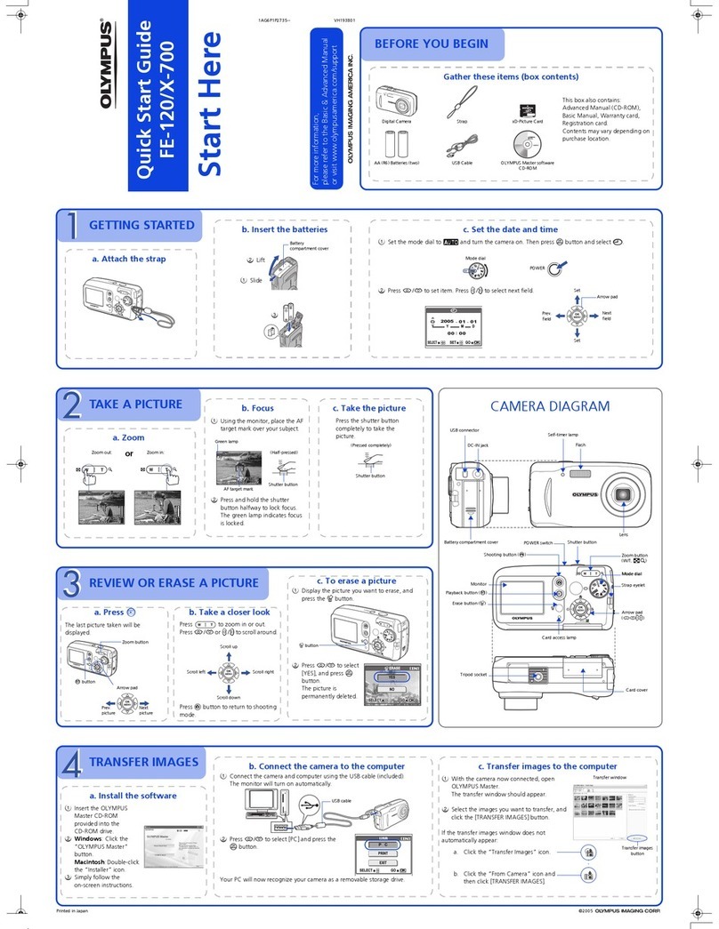 Olympus FE 120 - Digital Camera - 6.0 Megapixel User manual