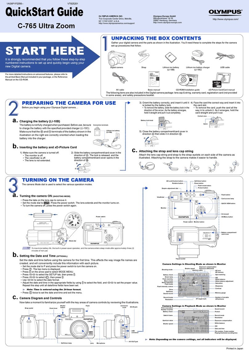 Olympus CAMEDIA C-765 Ultra Zoom User manual