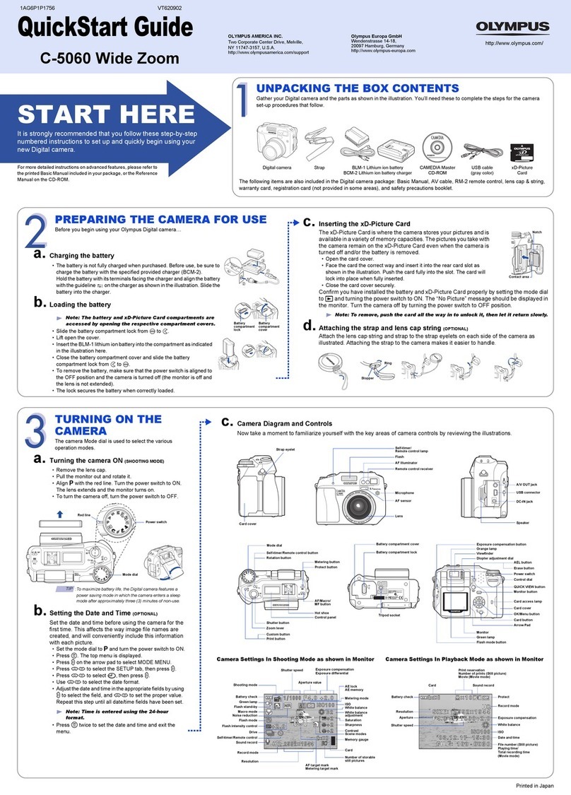 Olympus CAMEDIA C-5060 Wide Zoom quick start guide