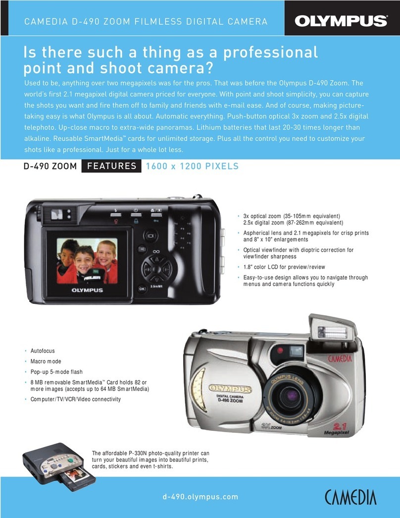 Olympus CAMEDIA D-490 Zoom Specifications