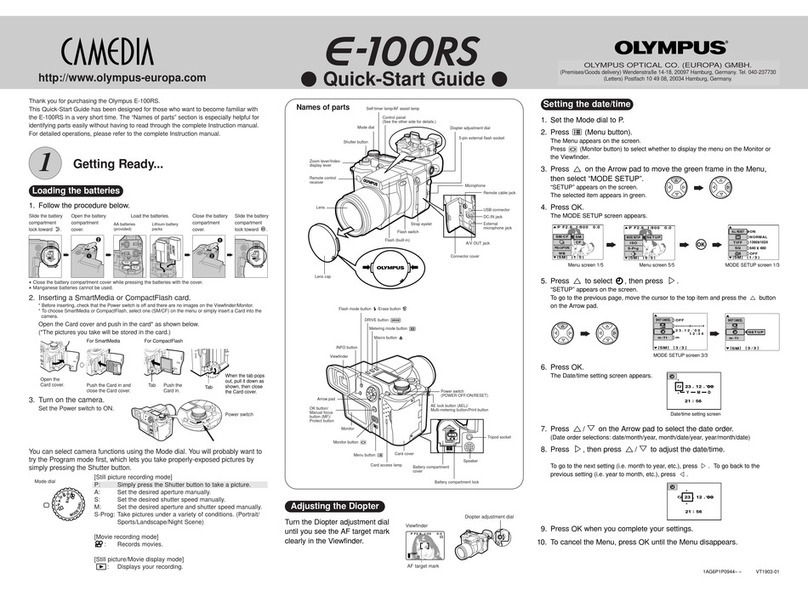 Olympus CAMEDIA E-100 RS User manual