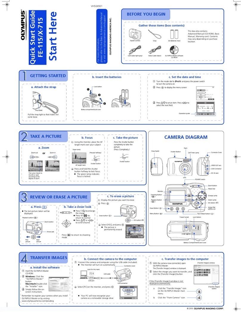 Olympus X-715 quick start guide