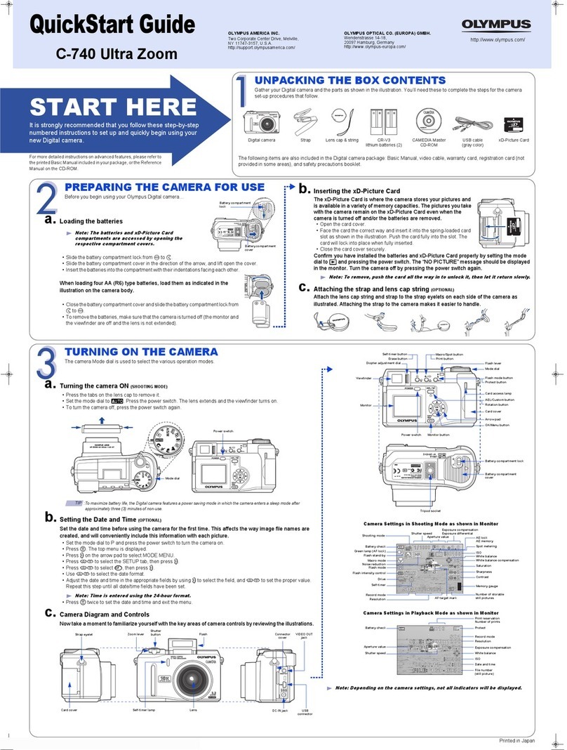 Olympus CAMEDIA C-740 Ultra Zoom quick start guide