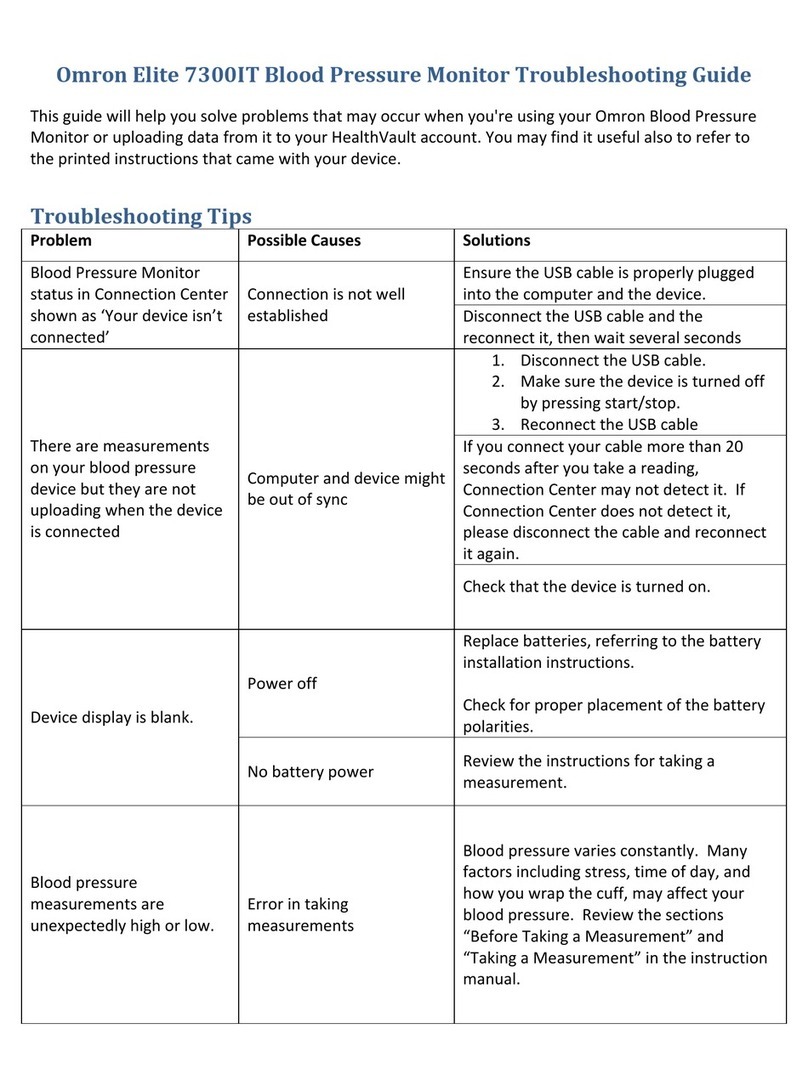 Omron Elite 7300IT troubleshooting guide
