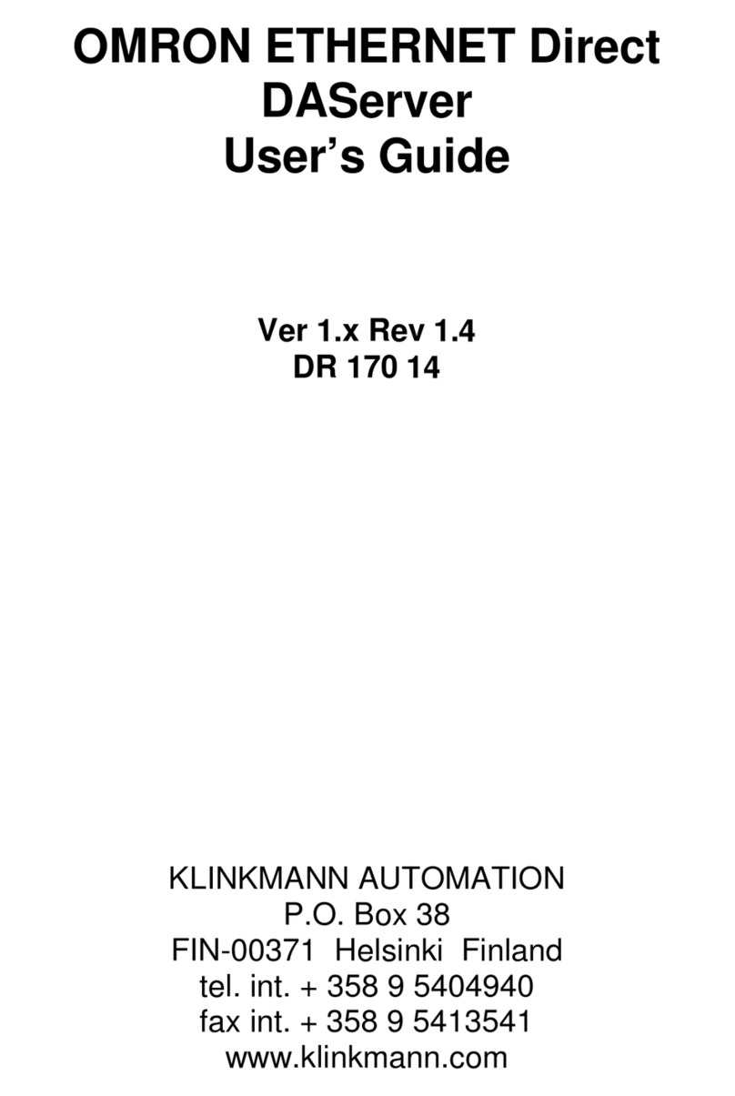 Omron ETHERNET DIRECT DR 170 14 user guide