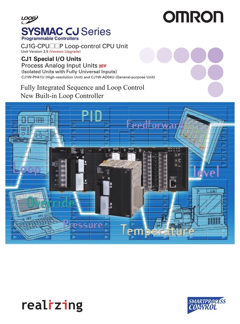 Omron Smart Process Control CJ-Series User manual