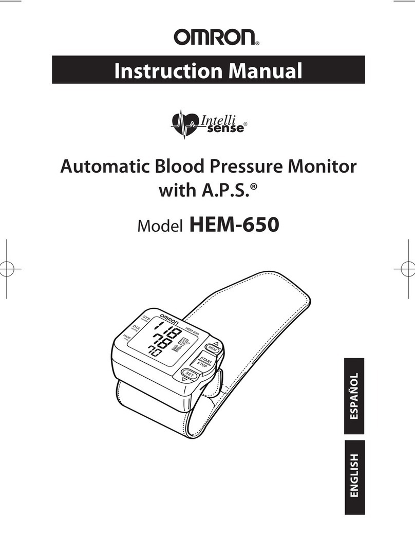 Omron IntelliSense HEM-650 User manual Omron IntelliSense HEM-650 User manual