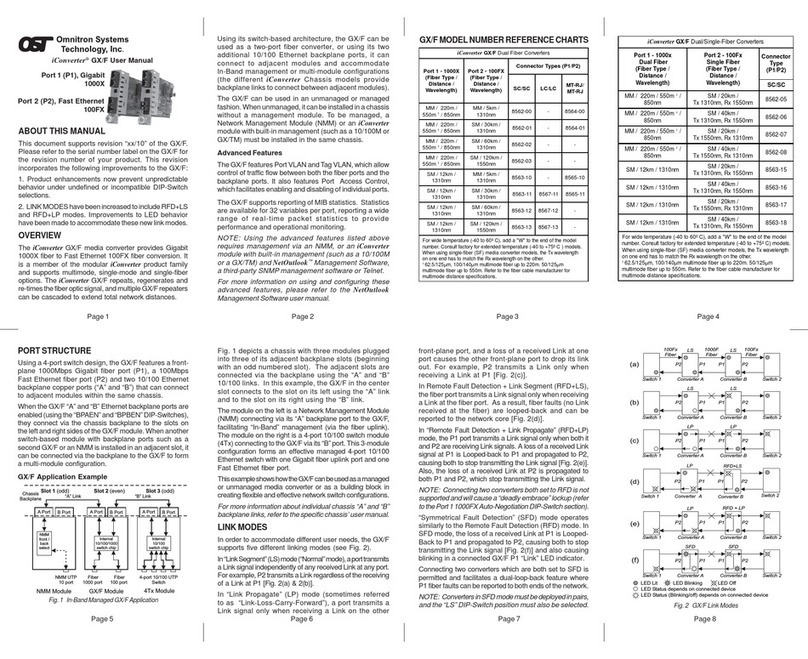 Omnitron Systems Technology iConverter GX/F User manual