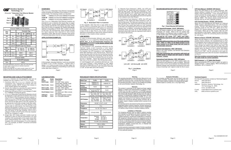 Omnitron Systems Technology iConverter 2Tx User manual