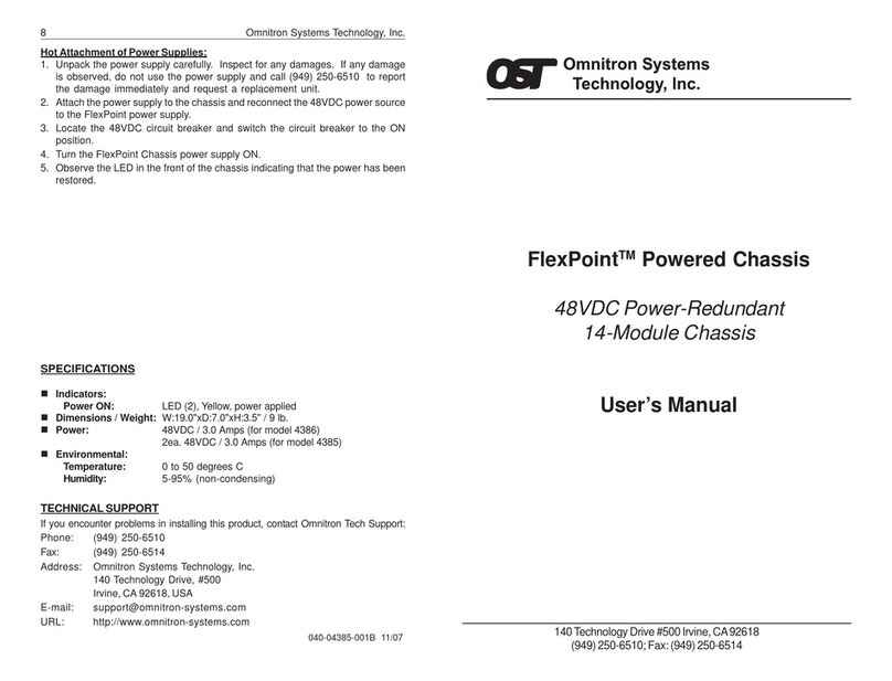 Omnitron Systems Technology FlexPoint Powered Chassis 4385 user manual