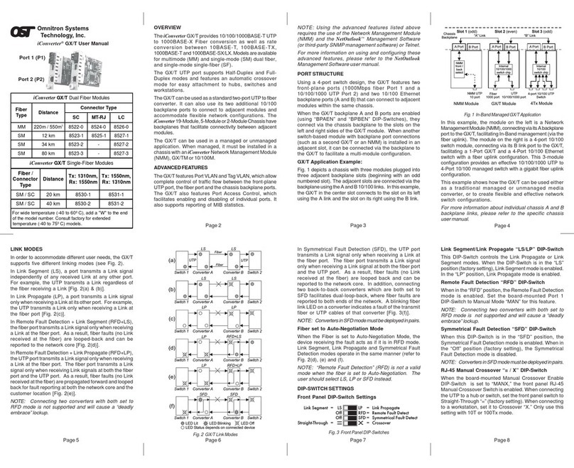Omnitron Systems Technology miConverter GX/T User manual