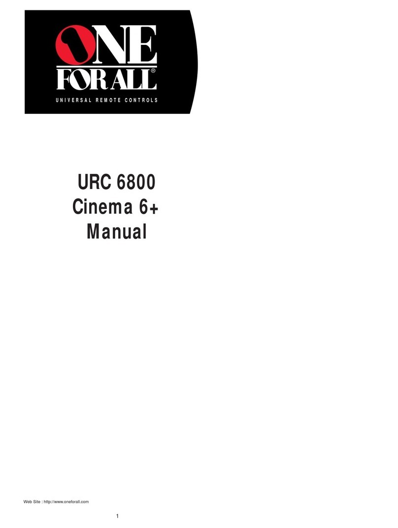 One Forall Cinema 6+ URC 6800 user manual
