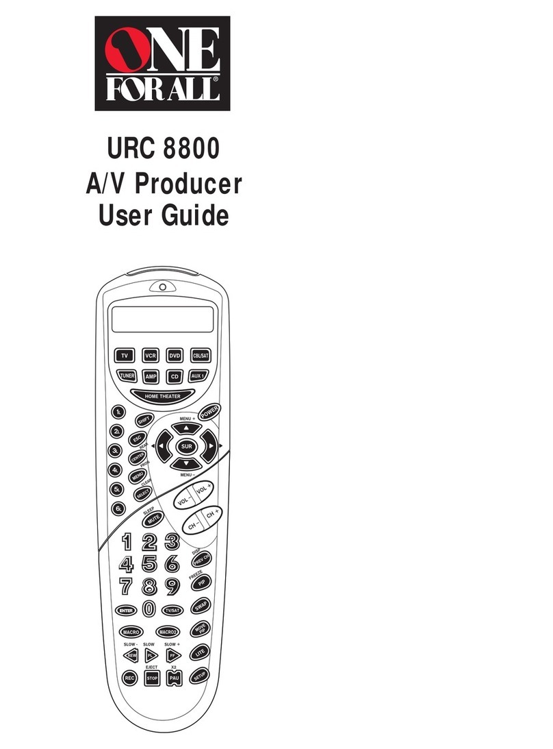 One Forall A/V Producer URC 8800 user guide