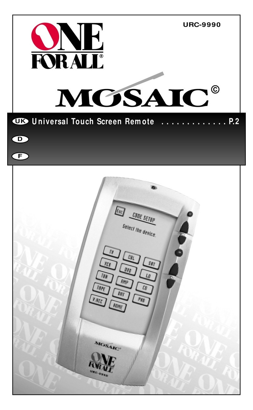 One Forall Mosaic URC-9990 User manual One Forall Mosaic URC-9990 User manual