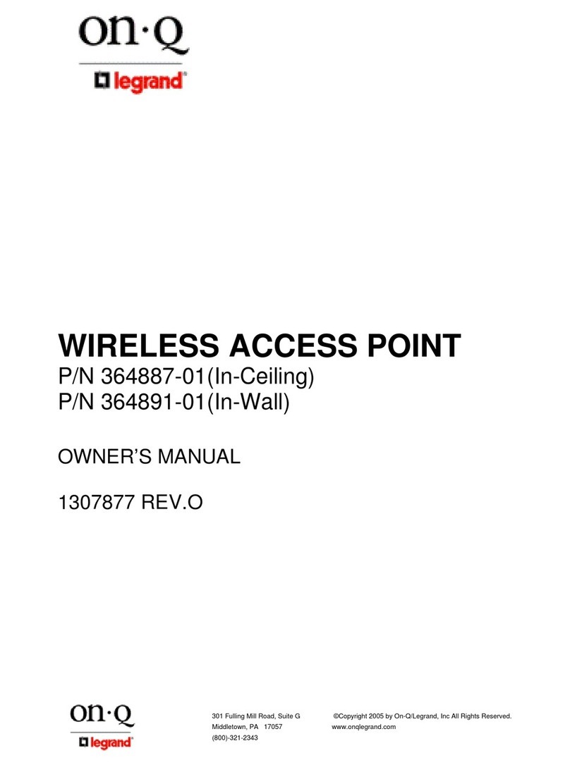 On-Q/Legrand REV.O 1307877 owner's manual