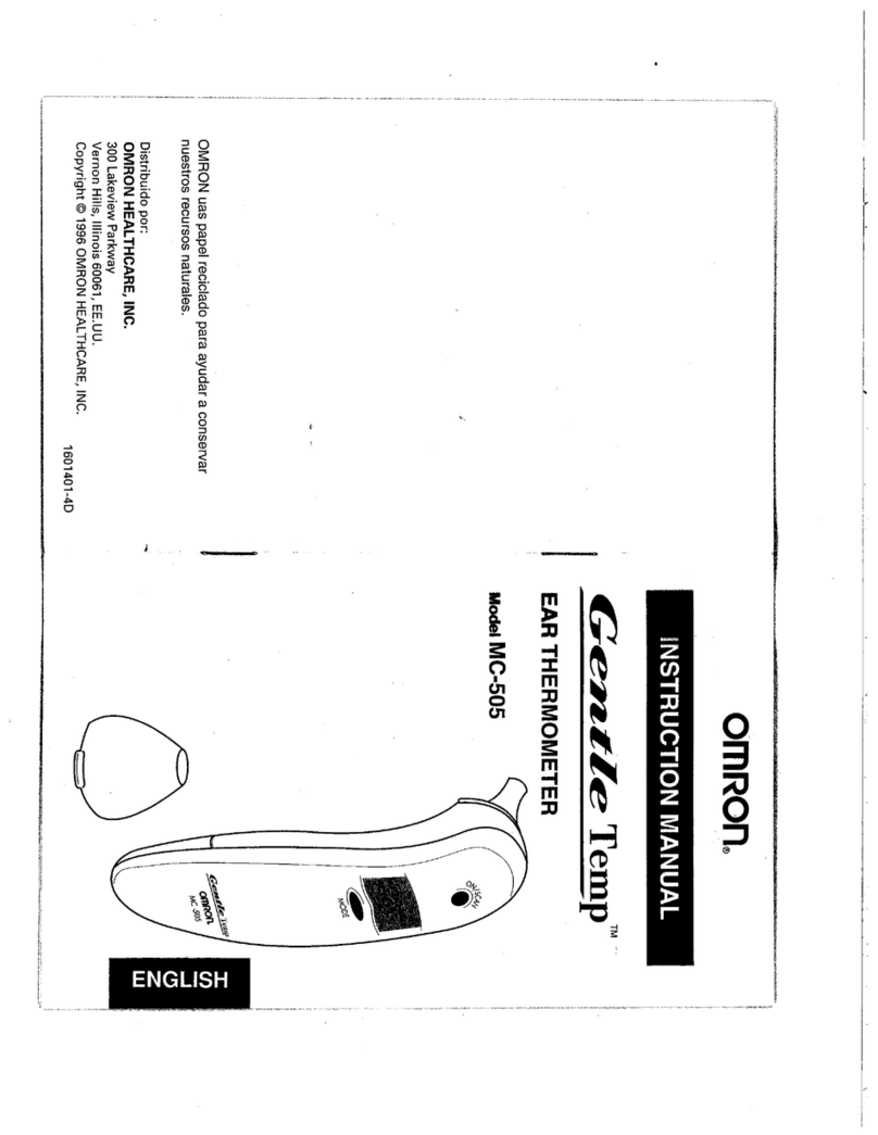 Omron Gentle Temp MC-505 User manual Omron Gentle Temp MC-505 User manual