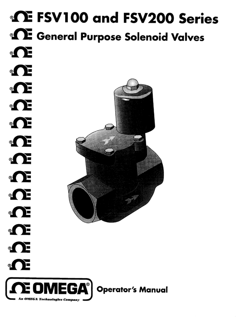 Omega Engineering FSV100 Series Operator's manual