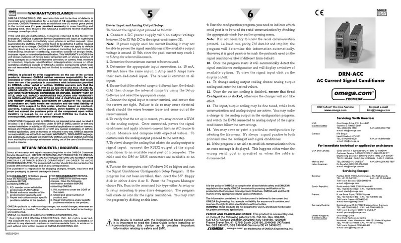 Omega Engineering DRN-ACC User manual