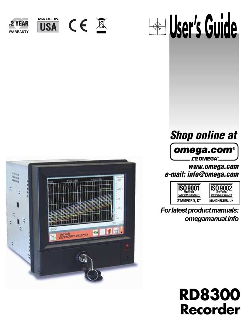 Omega Engineering Rercorder RD8300 user guide