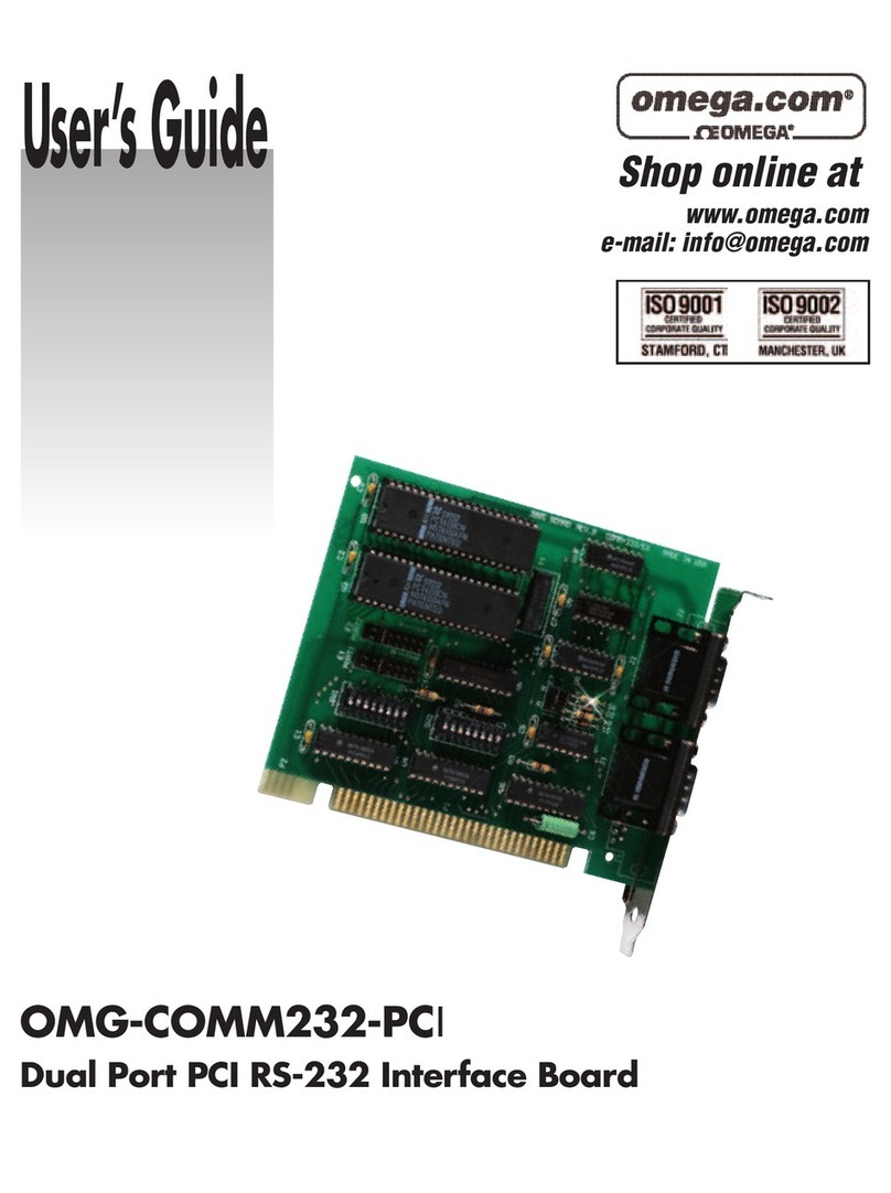 Omega Engineering OMG-COMM232-PCI User manual