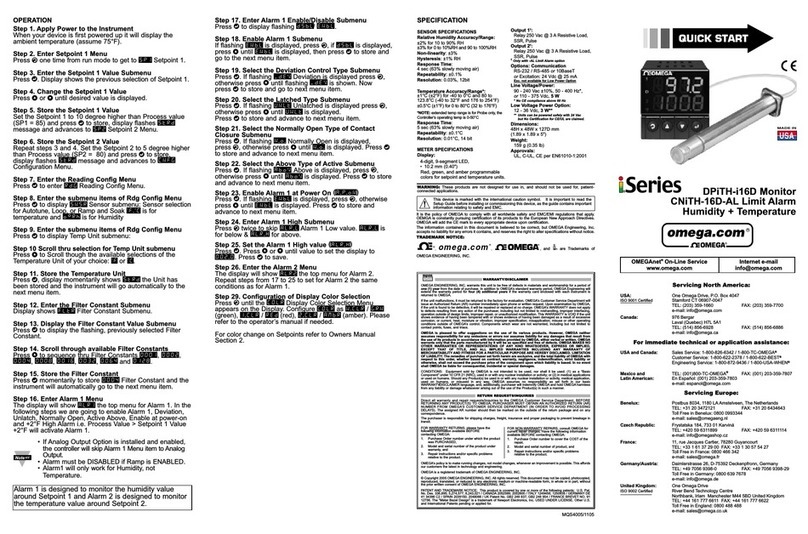 Omega Engineering CNiTH-16D-AL User manual