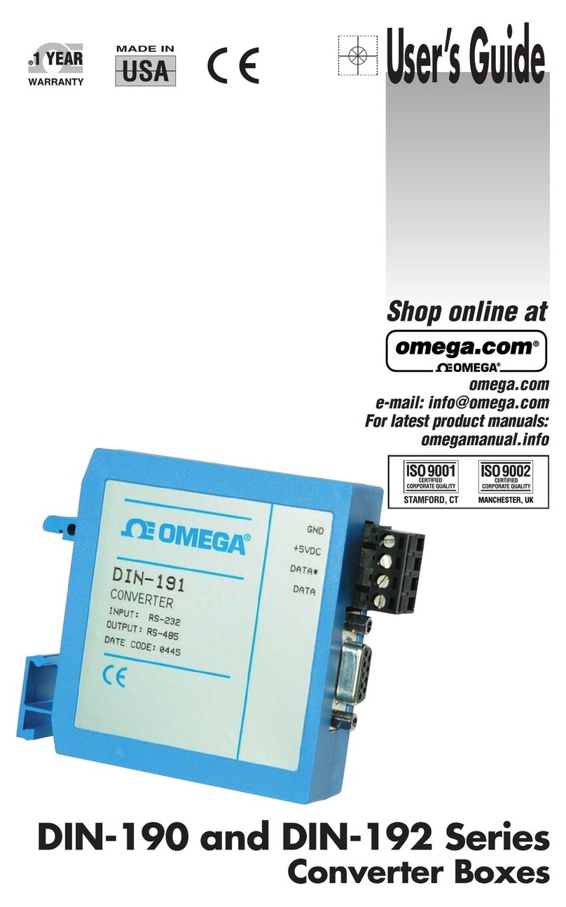 Omega Engineering DIN-190 Series user guide