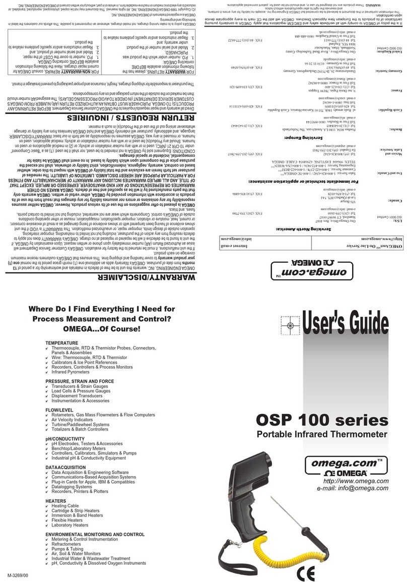 Omega Engineering OSP 100 series User manual