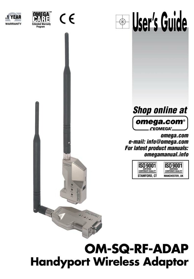 Omega Engineering Handyport Wireless Adaptor OM-SQ-RF-ADAP User manual