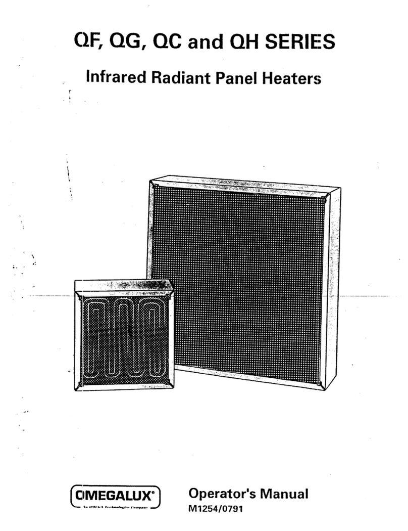 Omega Engineering Infrared Radiant Panel Heaters QC Operator's manual