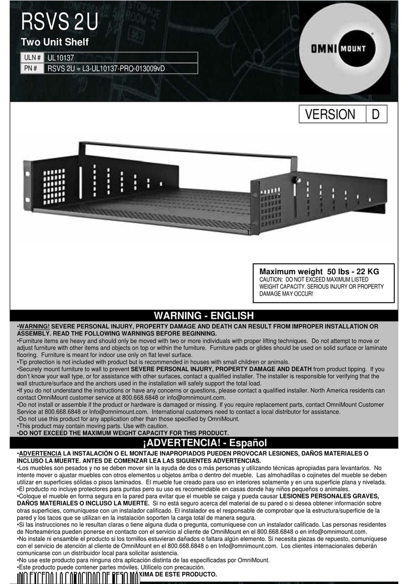Omnimount RSVS2U User manual Omnimount RSVS2U User manual
