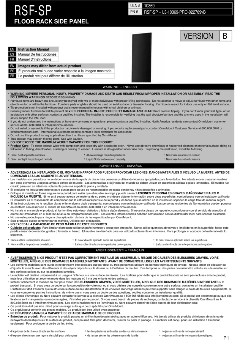 Omnimount 10369 instruction manual