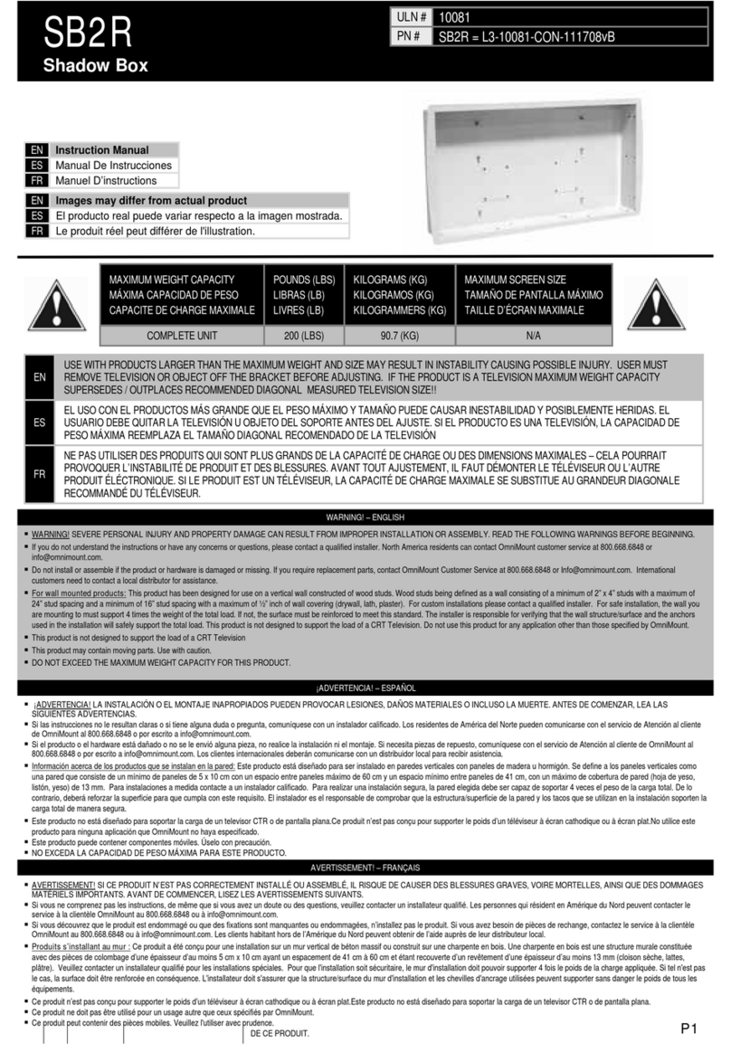 Omnimount 10081 User manual Omnimount 10081 User manual