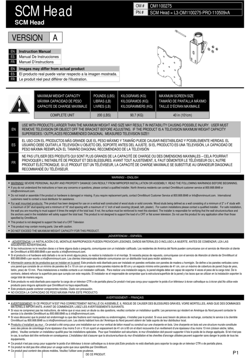 Omnimount OM1100275 User manual