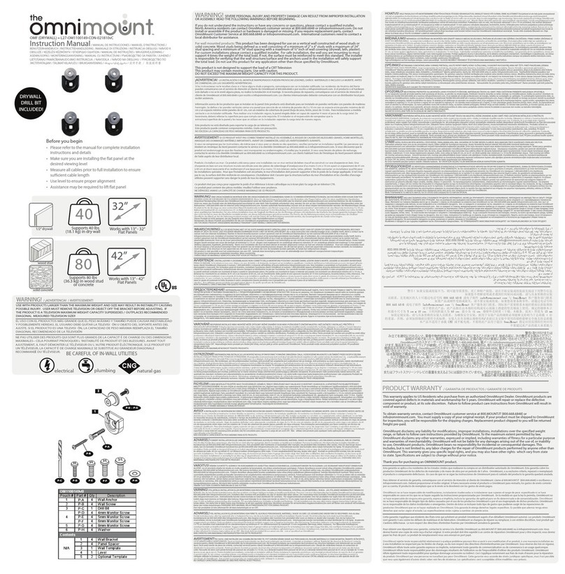 Omnimount L27-OM1100149-CON-021810vC instruction manual
