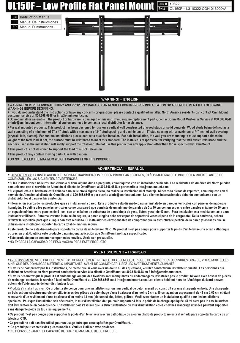Omnimount 10322 User manual