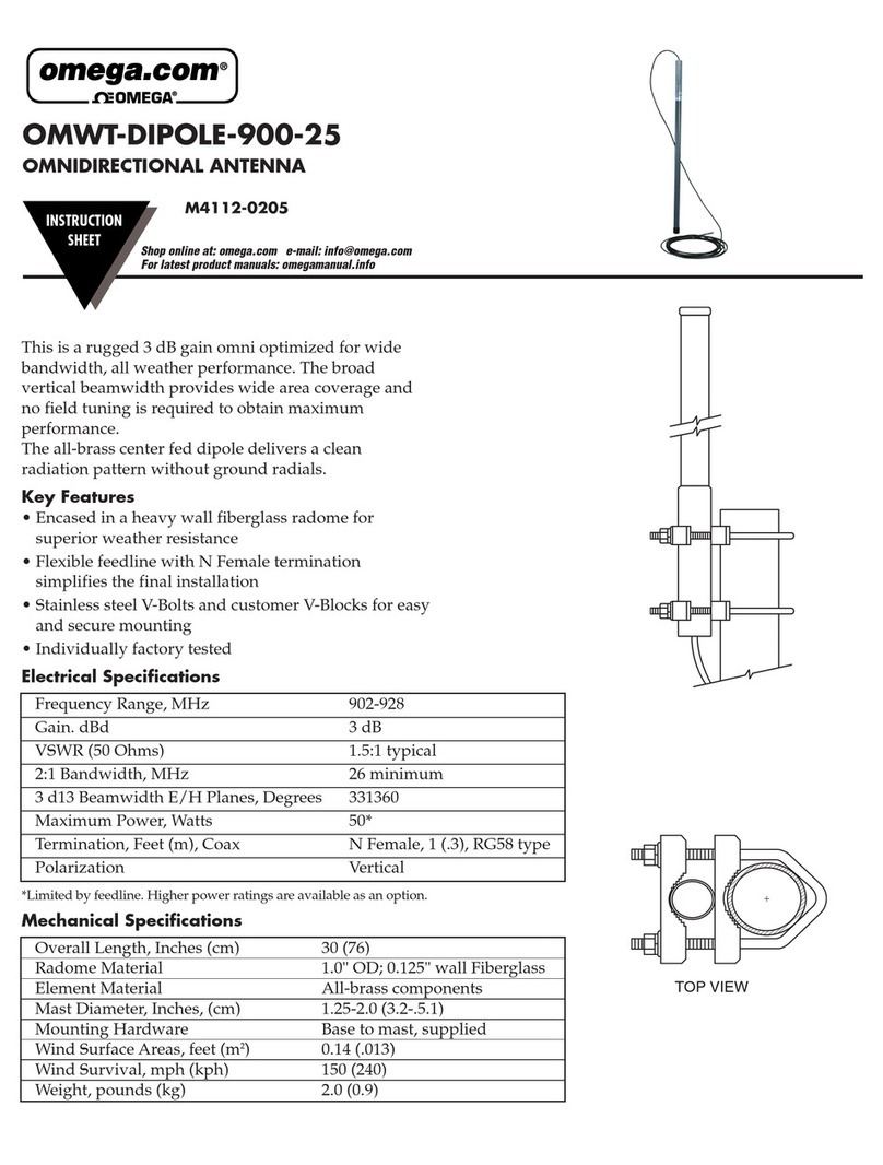 Omega Engineering OMWT-DIPOLE-900-25 instruction sheet Omega Engineering OMWT-DIPOLE-900-25 instruction sheet
