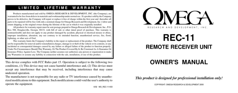 Omega + REC-11 User manual