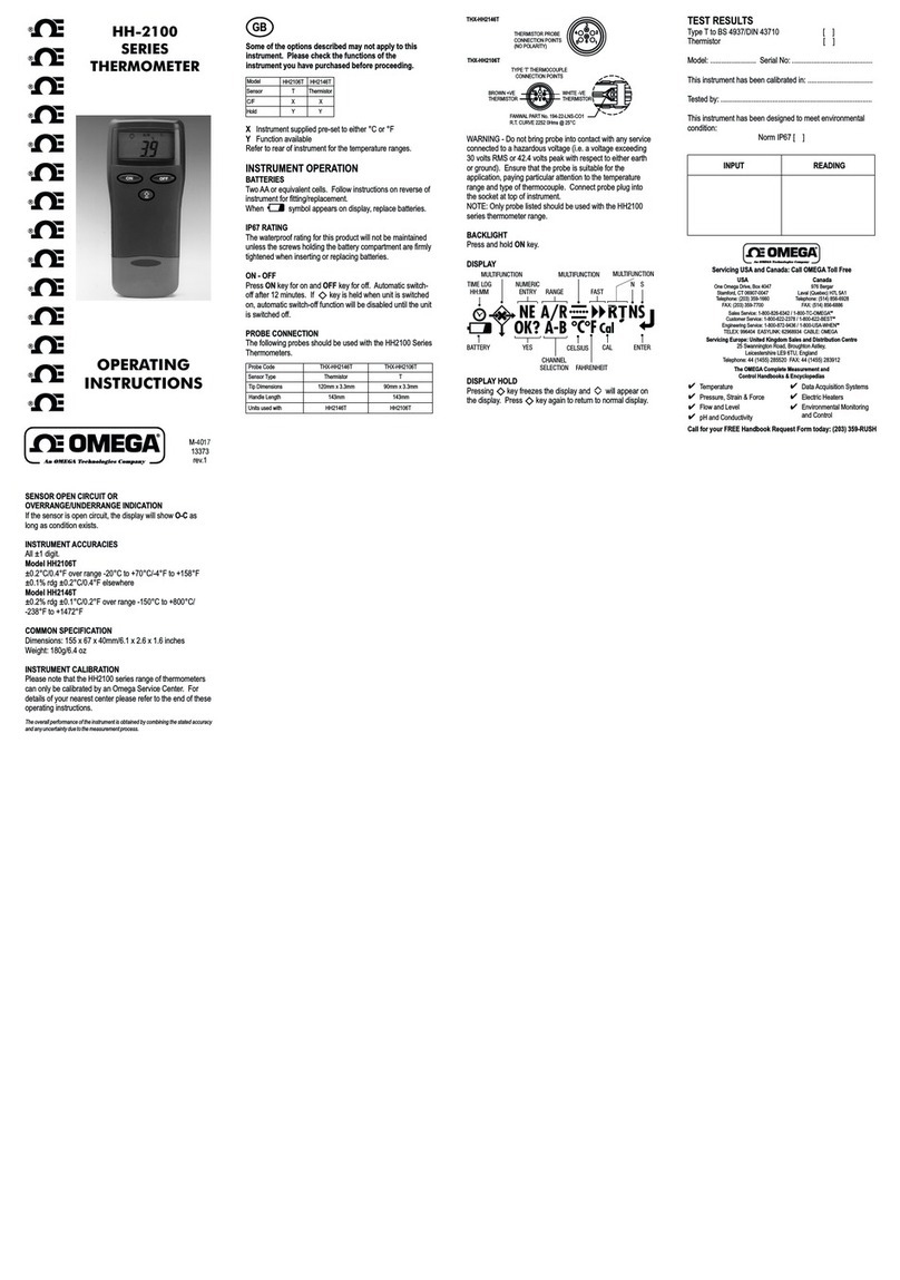 Omega Engineering HH2100 Series User manual