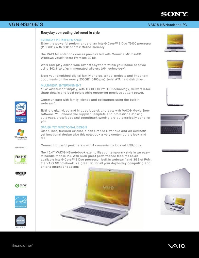 Sony VGN-NS240E/S User manual