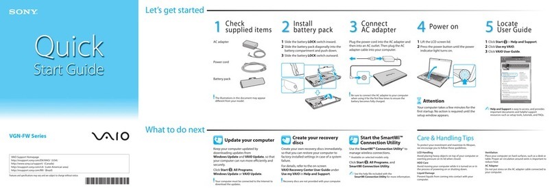 Sony VGN-FW490D User manual