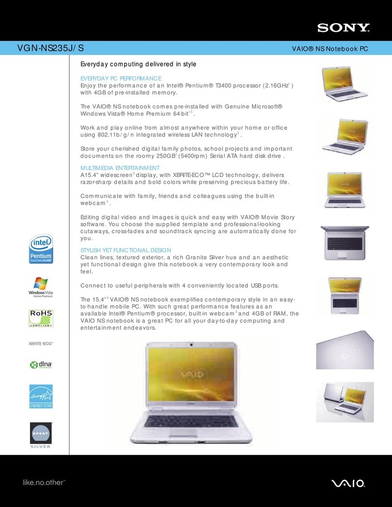 Sony VGN-NS235J/S User manual