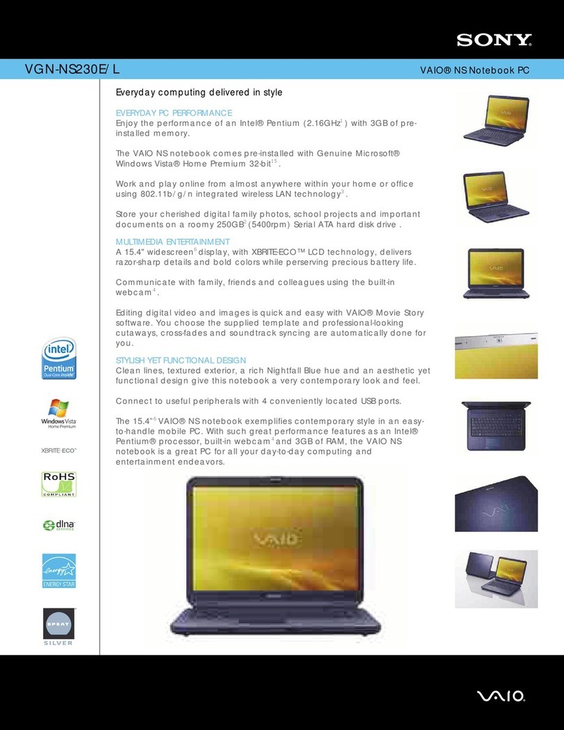 Sony VGN-NS230E/L User manual