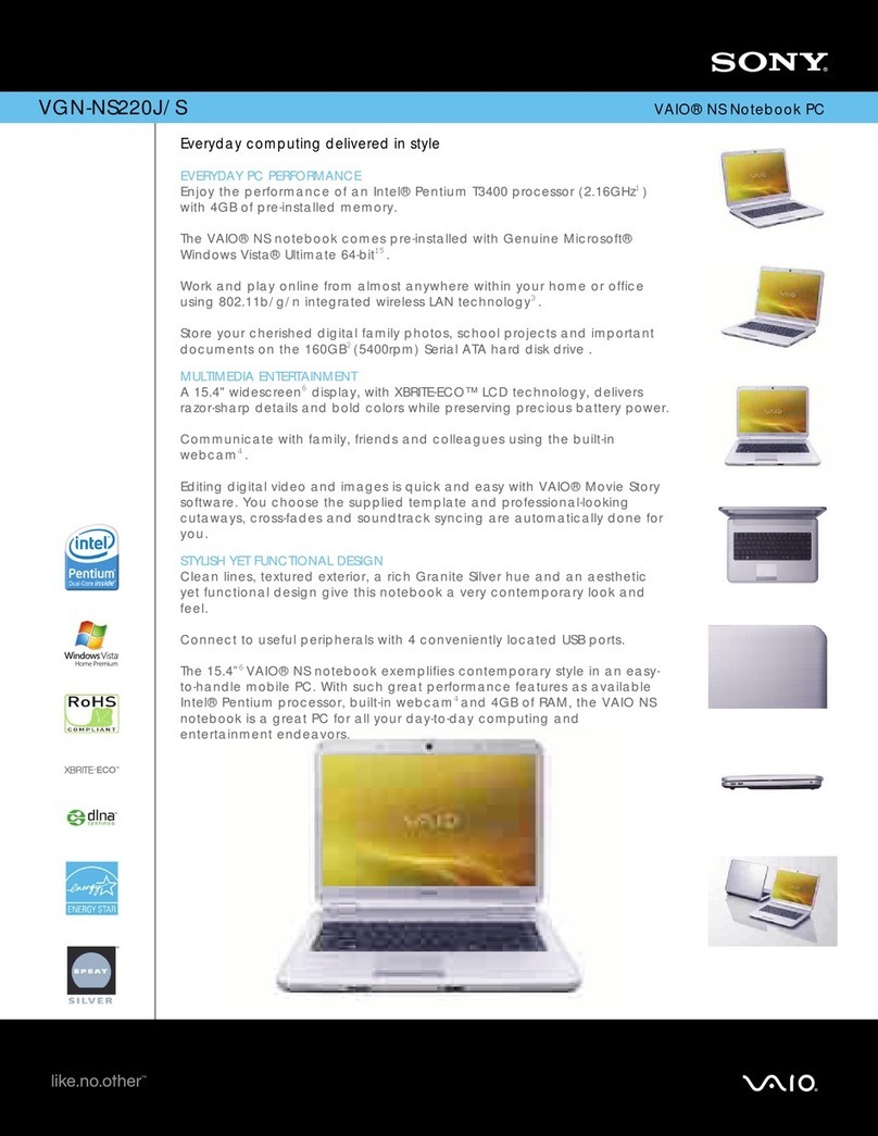 Sony VGN-NS220J/S User manual