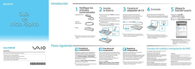 Sony VGN-NS210E User manual