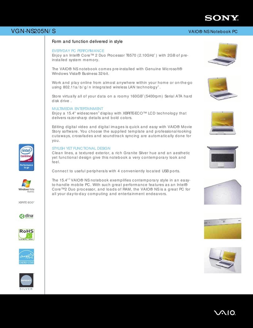 Sony VGN-NS205N User manual