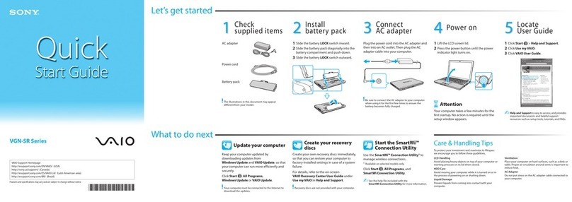 Sony VGN-SR510G User manual