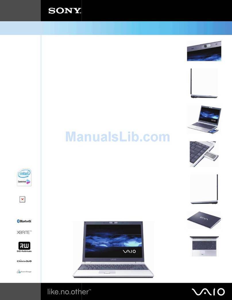 Sony VGN-SZ110 Bluetooth® Specifications